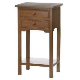 Accent Plus Wood Side Table with Two Drawers