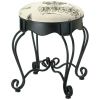 Accent Plus Paris Cushioned Stool with Black Frame