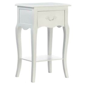 Accent Plus Romantic Country White Night Stand or Accent Table