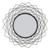 Accent Plus Metal Geometric Wall Mirror - Black