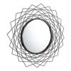 Accent Plus Metal Geometric Wall Mirror - Black