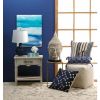 Nikki Chu Blue and White Porcelain Table Lamp with Linen Shade