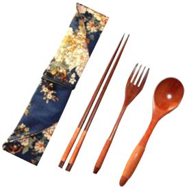 Convenient and Practical Wooden Tableware Outdoor Travel Cutlery Set #05