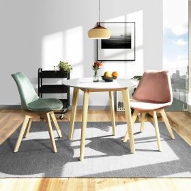 31.5 Inch Round Dining Table Small White Dining Room Table for Dining Room & Kitchen Furniture,full white