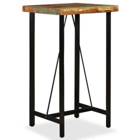 Bar Table Solid Reclaimed Wood 23.6"x23.6"x42.1"