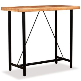 Bar Table Solid Acacia Wood 47.2"x23.6"x42.1"