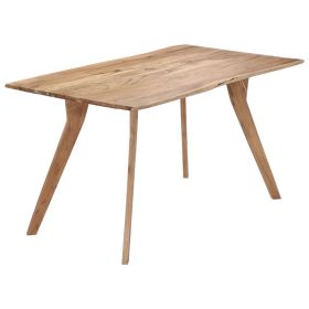 Dining Table 55.1"x31.5"x29.9" Solid Acacia Wood