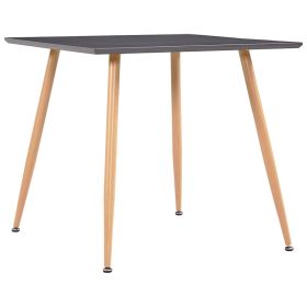 Dining Table Gray and Oak 31.7"x31.7"x28.7" MDF