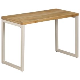 Dining Table 45.3"x21.7"x30" Solid Mango Wood and Steel