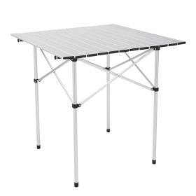 Folding Table Camping Table Rolling Up Portable Iron Legs Frame Compact Aluminum Table for Outdoor Picnic Hiking BBQ