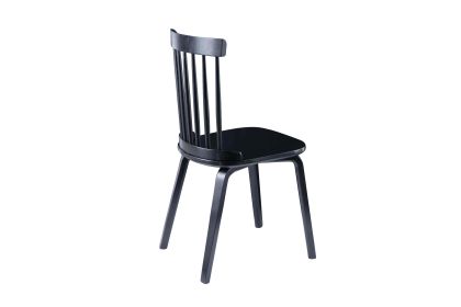 The living room chair Windsor Dining Chair Slat Back Side Chair black 2 pieces