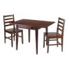Hamilton 3-Pc Drop Leaf Dining Table with 2 Ladder Back Chairs