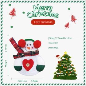 Christmas Decorative Articles Restaurant Hotel Layout New style Non woven Old man Snowman Christmas Knife and Fork Bag Tableware Set (Specifications: Love Snowman)
