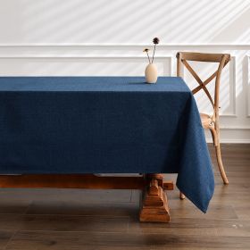 Ins Wind Home Table Cloth Waterproof and Oil proof Wholesale Amazon Thickened Free Cleaning Hotel Western Restaurant Tea Table Cloth (colour: Light navy blue (waterproof and oil proof))