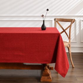 Ins Wind Home Table Cloth Waterproof and Oil proof Wholesale Amazon Thickened Free Cleaning Hotel Western Restaurant Tea Table Cloth (colour: Ruby red (waterproof and oil proof))