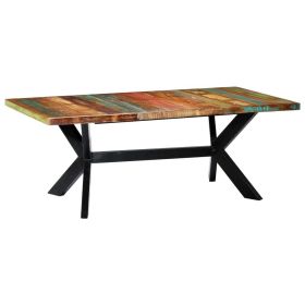 Dining Table 78.7"x39.4"x29.5" Solid Reclaimed Wood (Color: Multicolour)